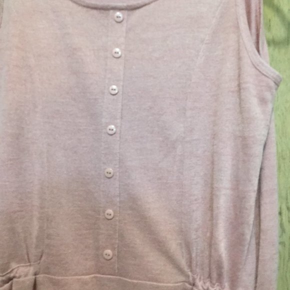 Picadilly sleeveless top cinching at either side pale dusty pink size small - Picture 3 of 5
